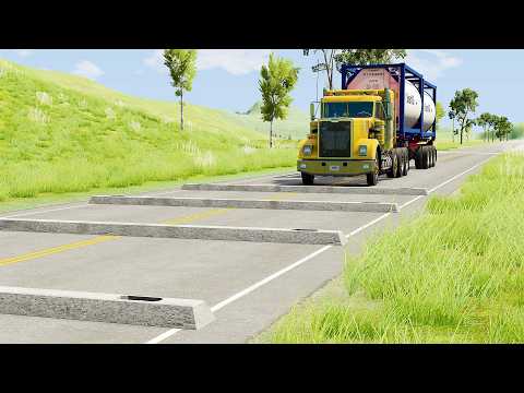 Mobil vs Speed Bumps #23 - BeamNG Drive