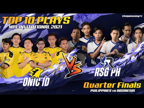 RSG PH vs ONIC ID TOP 10 PLAYS OF THE GAME | MPLI 2021