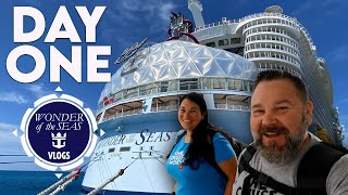 BOARDING THE BIGGEST CRUISE SHIP IN THE WORLD | EMBARKATION DAY ROYAL CARIBBEAN WONDER OF THE SEAS