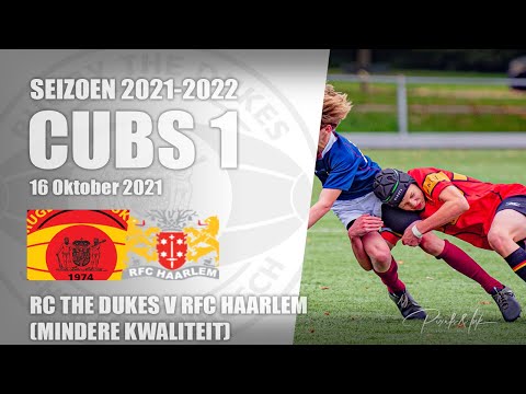 RC The Dukes Cubs 1 V RFC Haarlem - 16 Okt 2021 | Rugby U14 (Mindere Kwaliteit)