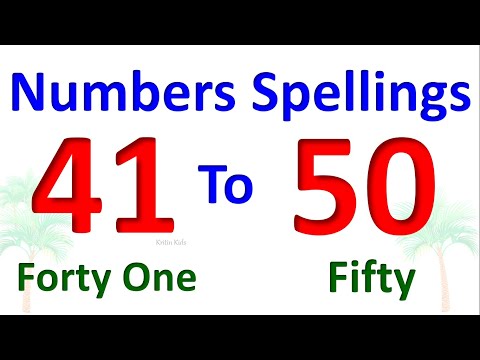 Number spelling 41-50, Number Name  41 to 50 |  Number with Spelling,  Counting with Spelling
