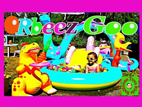 200+ Dinosaur Toys Squishy Gelli Baff Paddling Pool Bath Moshi GOO Gelli Baff Kids Balloons and Toys Video