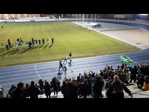 AB Gladsaxe spillere og fans takker hinanden for 1-1 kampen mot B.93 på Østerbro Stadion 25.03.2022