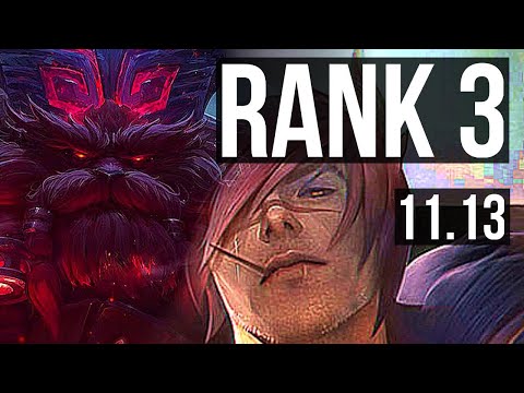 ORNN vs SETT (TOP) | Rank 1 Ornn, Rank 3, 5/2/10 | TR Challenger | v11.13