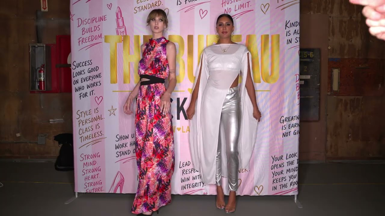 Models Heather Alexis and Haleigh Marie pose at Bureau Fashion Week