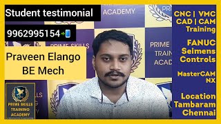 Student testimonial 4 -  PRAVEEN