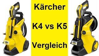 Kärcher K4 vs K5 Hochdruckreiniger Vergleich - Druck, Wasserdurchsatz, Druckpistolen im Test