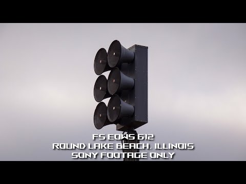 FS EOWS 612 Tornado Siren Test - Alert & Wail - Round Lake Beach, IL (Sony Footage Only)