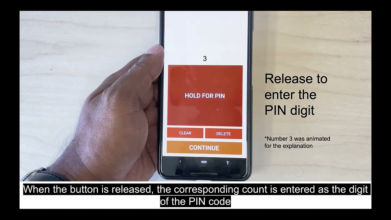 One Button PIN: A Single Authentication Method for Blind and Low Vision Users  video