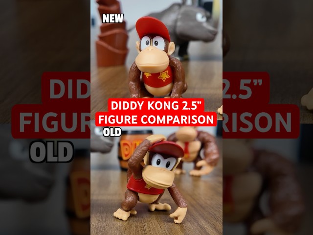 Vídeo relacionado con Nintendo Burro de articulación Limitada de 2.5 Pulgadas, Diddy, Cranky, Dixie Kong, Paquete de 4