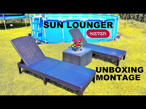Sun Lounger KETER, Create Amazing Spaces, Unboxing Montage Testing