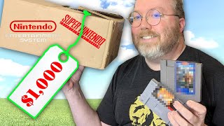 I paid $1000 for this small mystery box of NES and SNES games to unbox