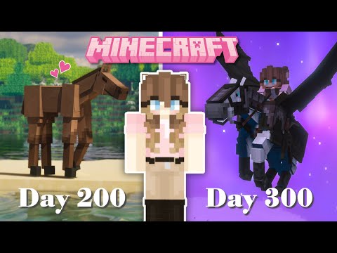 I SURVIVED 300 DAYS IN MINECRAFT - Horse Edition! | Pinehaven