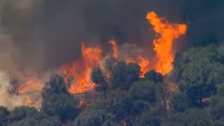 Sandlewood Fire burns near Beaumont, California