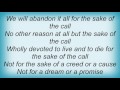 Avalon - For The Sake Of The Call Lyrics