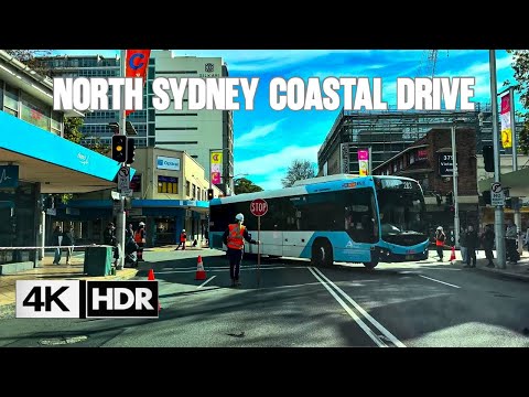Epic 4K HDR 60FPS North Sydney Coastal Drive | Chatswood → Mosman via Neutral Bay | No Talking