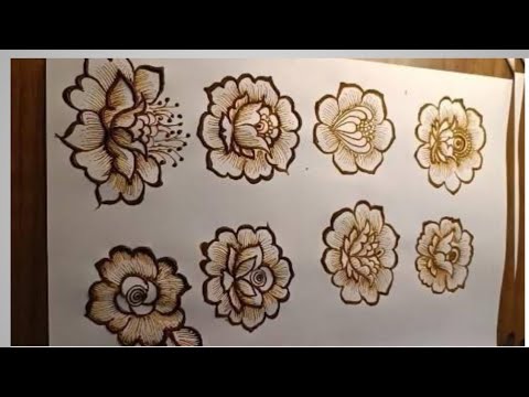 Easy flowers in mehendi design Heena mehendi @rutikacreation