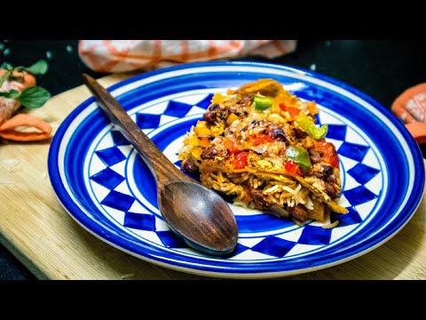 Nachos Loaded Mexican Rice Casserole