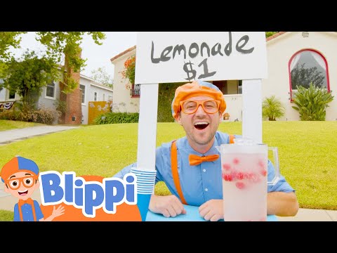 Blippi Makes A Lemonade Stand | Educational Videos For Toddlers