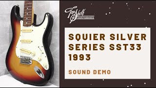 Video thumbnail for SQUIER SILVER SERIES SST33 1993 (Sunburst) | Sound Demo by Topshelf Instruments