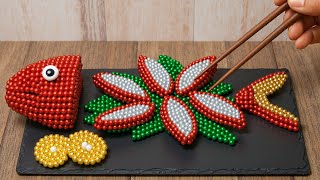 How to Perfectly Cut Atlantic Salmon Sashimi | Magnetic Balls Stop Motion Cooking