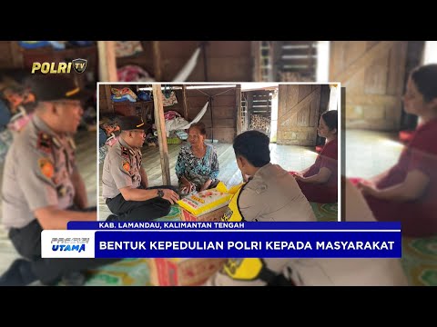 POLRES LAMANDAU BERIKAN SEMBAKO KEPADA LANSIA &amp; WARGA BERKEBUTUHAN KHUSUS SAAT NATARU