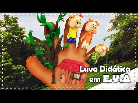 LUVA 3 PORQUINHOS EM E.V.A com Solange Gobbo - Programa Arte Brasil - 11/10/2016