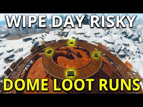 Wipe Day Dome Loot Runs Are Risky - Rust Solo Survival Gameplay