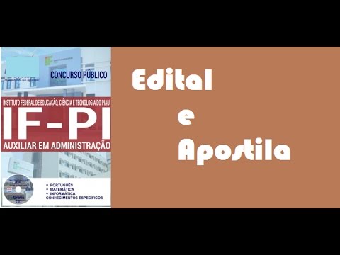 Edital Apostila Concurso IFPI 2016 AUXILIAR EM ADMINISTRAÇÃO