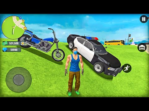 US Police Car & Bike Driving in Open World Game - Android Gameplay