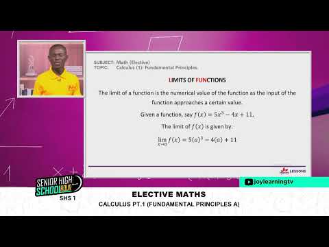 SHS 1 - Elective maths - Calculus PT 1(Fundamental Principles A)
