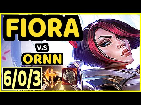 MAGIFELIX (FIORA) vs ORNN - 6/0/3 KDA TOP CHALLENGER GAMEPLAY - EUW