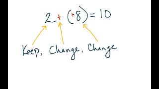 Subtracting Integers- keep, change, change