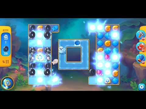 Fishdom. 8231 level no boosters and diamonds - 18 moves (❌ no lightning)