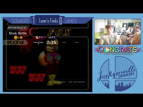 Jax Smash Weekly 5/25/17 - SodaBro(Fox) Vs James(Falco) - Melee Losers Finals