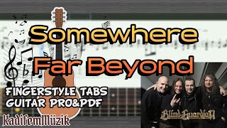 Blind Guardian-Somewhere Far Beyond Easy Fingerstyle Guitar Tutorial Tabs