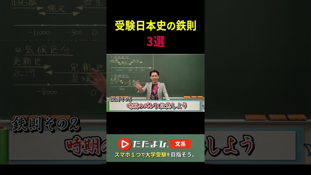 【日本史】受験日本史の鉄則3選