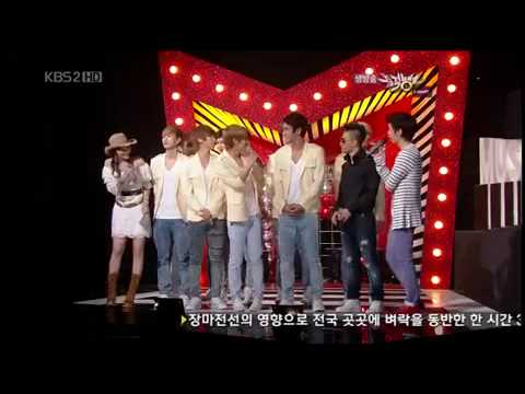 100716 Super Junior VS Taeyang - Top 2 Interview @ Music Bank