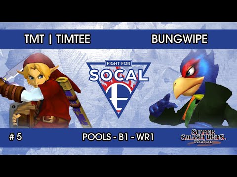 Fight For SoCal 5 - TMT | Timtee (Link) VS Bungwipe (Falco / Fox) - SSBM - Pools B1 (WR1)