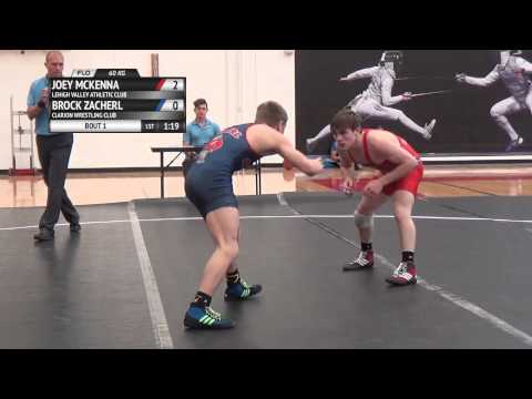 FS 60 KG - Final Trials Match #1 - Joey McKenna (LVAC) vs. Brock Zacherl (Clarion WC)