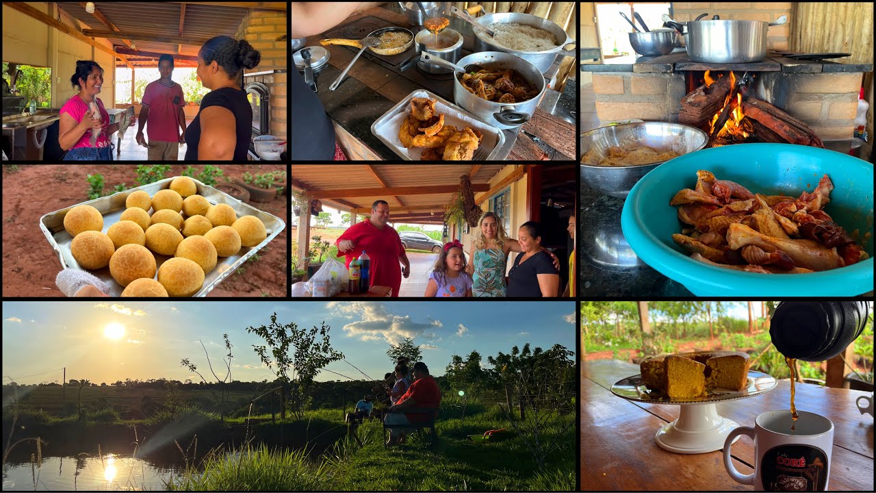 MANHÃ DE DOMINGO RECEBENDO OS AMIGOS| ALMOÇO CAIPIRA COM MUITA FARTURA 🙏🏼VIDA SIMPLES DE UMA FAMÍLIA