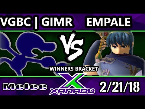 S@X 242 Melee - VGBC | GimR (Marth, G&W) Vs. Empale (Marth) - SSBM Winners Bracket - Smash Melee