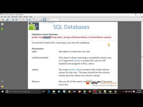Android Tutorial 22 Sqlite3 New