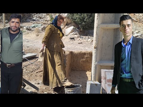 Making a house for dogs by Razia and...😍#nomadic life#Iranian nomads#dria