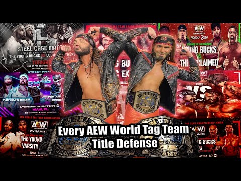 The Young Bucks || Every AEW World Tag Team Title Defense UPDATED