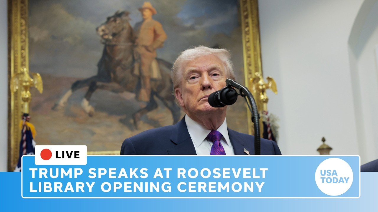 Live: Trump delivers speech at Theodore Roosevelt Presidential Library opening in North Dakota