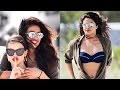 PRIYANKA CHOPRA In A Black Swimsuit On Miami Beach Flaunts Beach Body