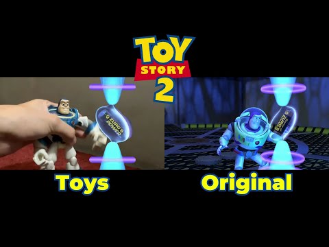 Toy Story 2 Opening Buzz Light Year vs Evil Emperor Zurg scene VS Live action (toys)