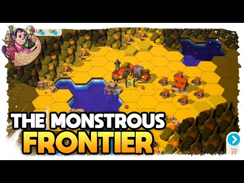 JOGO INCRIVEL de Construção e Defesa de base! The Monstrous Frontier