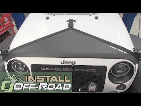 Jeep Wrangler Rugged Ridge Hood Bra Black 2007-2018 Installation